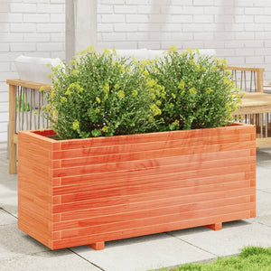 vidaXL Planter Wax Brown 110x40x49.5 cm Solid Pine Wood