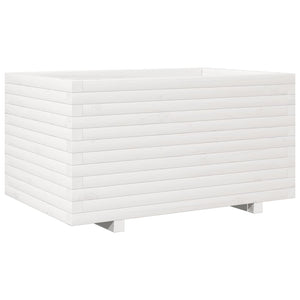 vidaXL Planter White 90x60x49.5 cm Solid Pine Wood