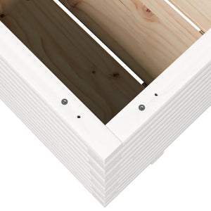 vidaXL Planter White 90x60x49.5 cm Solid Pine Wood