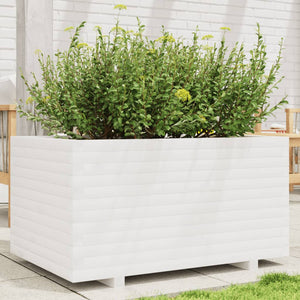 vidaXL Planter White 90x60x49.5 cm Solid Pine Wood