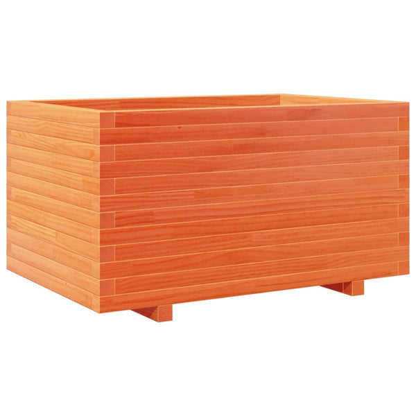 vidaXL Garden Planter Wax Brown 90x60x49.5 cm Solid Pine Wood