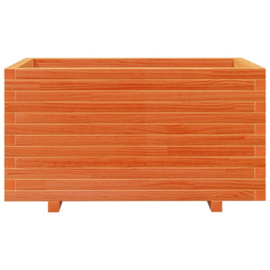 vidaXL Garden Planter Wax Brown 90x60x49.5 cm Solid Pine Wood