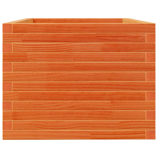 vidaXL Garden Planter Wax Brown 90x60x49.5 cm Solid Pine Wood