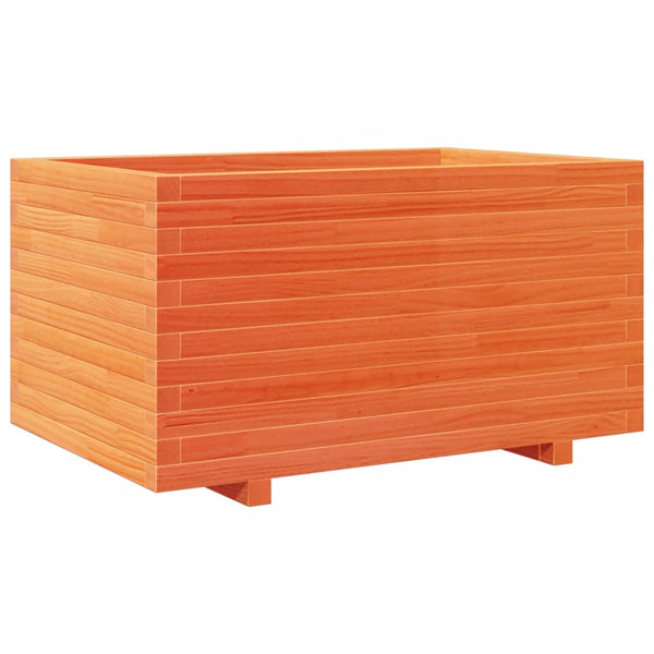 vidaXL Garden Planter Wax Brown 90x60x49.5 cm Solid Pine Wood