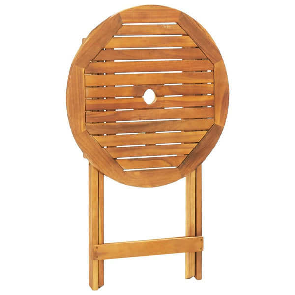 vidaXL 3-Piece Bistro Set Beige Poly Rattan and Solid Wood