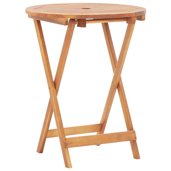 vidaXL 3-Piece Bistro Set Cream Fabric and Solid Wood