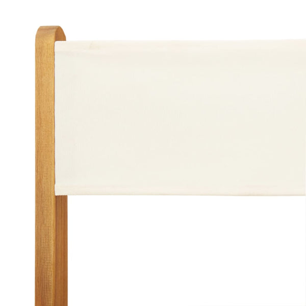 vidaXL 3-Piece Bistro Set Cream Fabric and Solid Wood