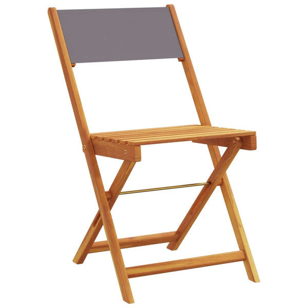 vidaXL 3-Piece Bistro Set Anthracite Fabric and Solid Wood