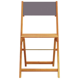 vidaXL 3-Piece Bistro Set Anthracite Fabric and Solid Wood