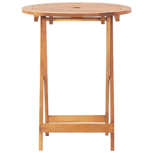 vidaXL 3-Piece Bistro Set Leaf Pattern Fabric and Solid Wood