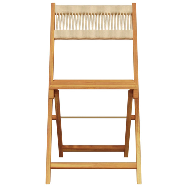 vidaXL 5-piece Garden Dining Set Polypropylene and Solid Wood Beige