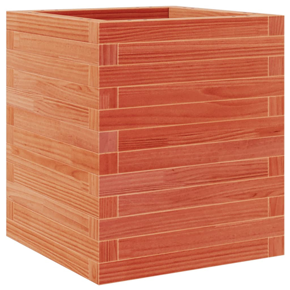 vidaXL Planter Wax Brown 40x40x46 cm Solid Pine Wood