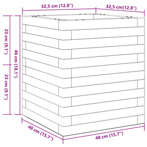 vidaXL Planter 40x40x46 cm Solid Douglas Fir