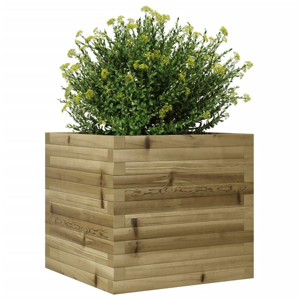 vidaXL Garden Planter 50x50x46 cm Impregnated Pinewood