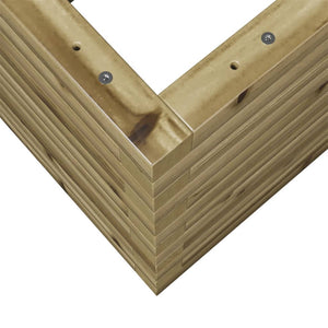 vidaXL Garden Planter 50x50x46 cm Impregnated Pinewood