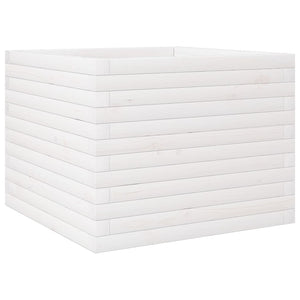 vidaXL Planter White 60x60x46 cm Solid Pine Wood
