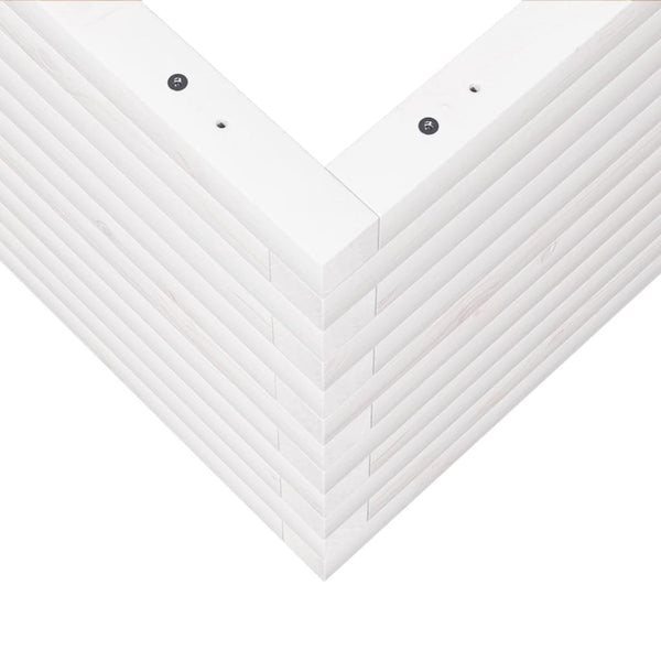 vidaXL Planter White 60x60x46 cm Solid Pine Wood