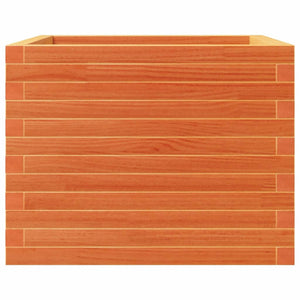 vidaXL Planter Waxed Brown 60x60x46 cm Solid Pine Wood