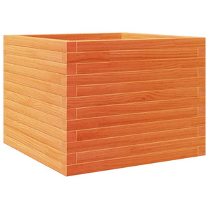 vidaXL Planter Waxed Brown 60x60x46 cm Solid Pine Wood