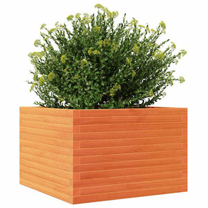 vidaXL Planter Wax Brown 70x70x46 cm Solid Pine Wood