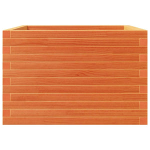vidaXL Planter Wax Brown 70x70x46 cm Solid Pine Wood