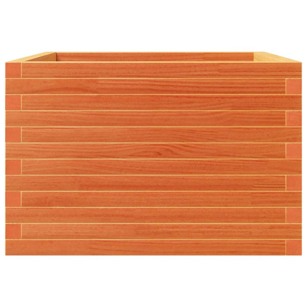 vidaXL Planter Wax Brown 70x70x46 cm Solid Pine Wood