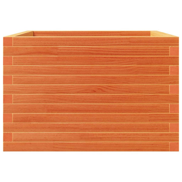 vidaXL Planter Wax Brown 70x70x46 cm Solid Pine Wood