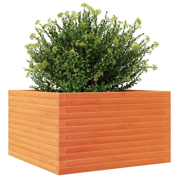 vidaXL Planter Wax Brown 80x80x46 cm Solid Pine Wood