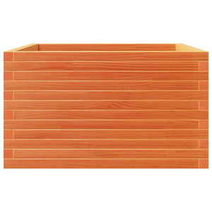 vidaXL Planter Wax Brown 80x80x46 cm Solid Pine Wood