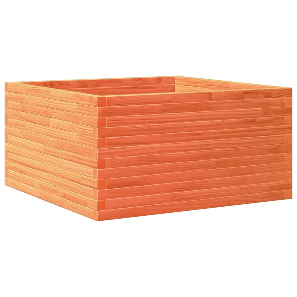 vidaXL Raised Garden Bed Wax Brown 90x90x46 cm Solid Pine Wood
