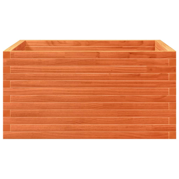 vidaXL Raised Garden Bed Wax Brown 90x90x46 cm Solid Pine Wood