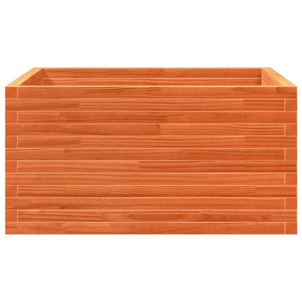 vidaXL Raised Garden Bed Wax Brown 90x90x46 cm Solid Pine Wood