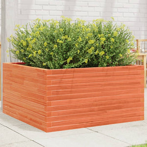 vidaXL Raised Garden Bed Wax Brown 90x90x46 cm Solid Pine Wood