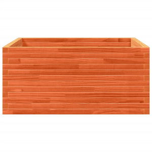 vidaXL Planter Wax Brown 100x100x46 cm Solid Pine Wood