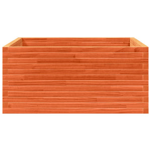 vidaXL Planter Wax Brown 100x100x46 cm Solid Pine Wood