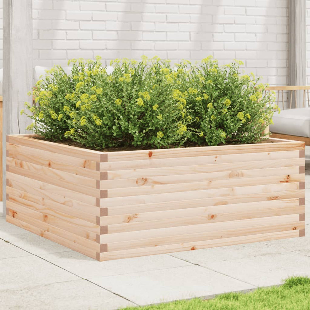 vidaXL Raised Garden Bed 110x110x46 cm Solid Pine Wood