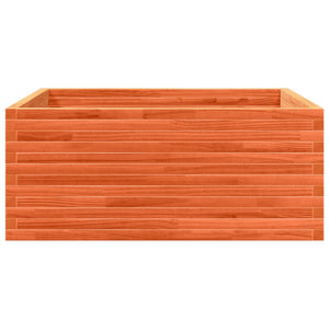 vidaXL Garden Planter Wax Brown 110x110x46 cm Solid Pine Wood