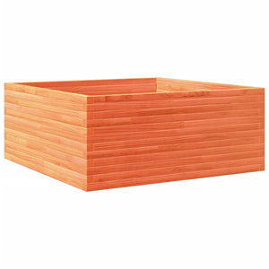 vidaXL Garden Planter Wax Brown 110x110x46 cm Solid Pine Wood