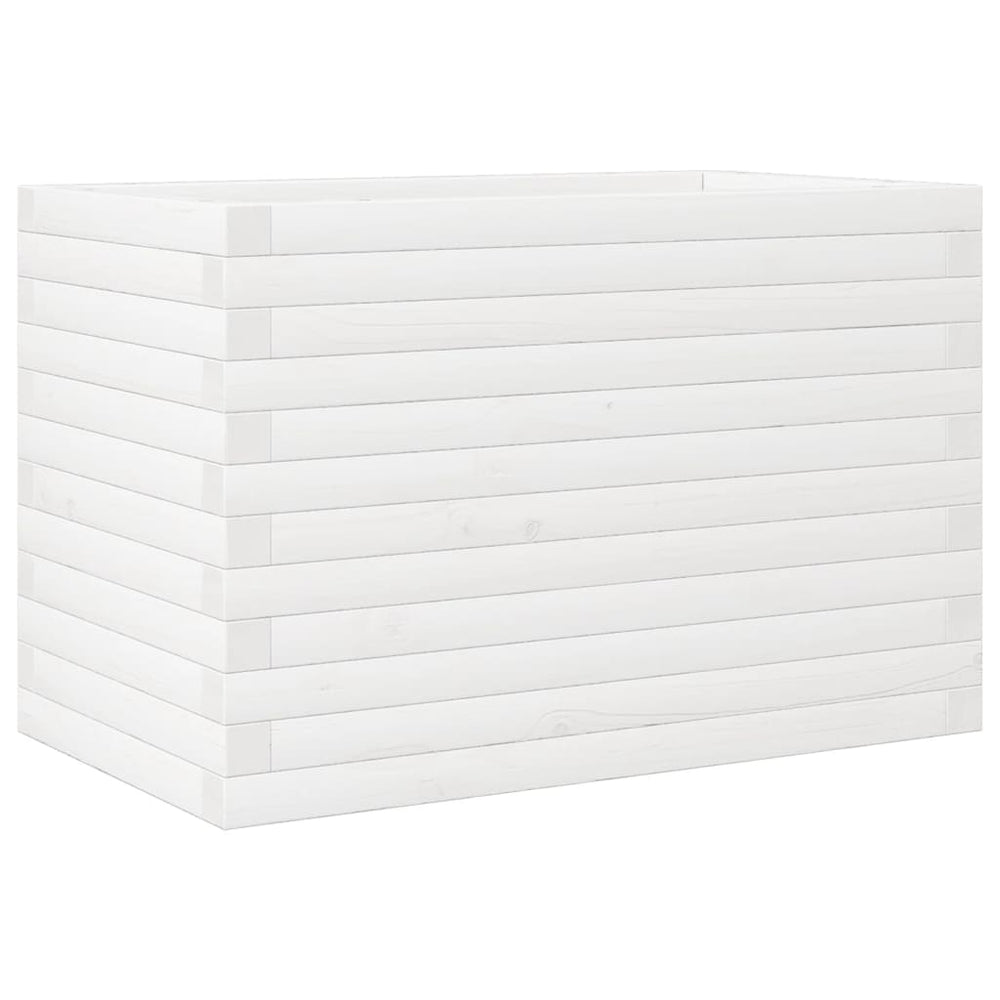 vidaXL Planter White 70x40x46 cm Solid Pine Wood