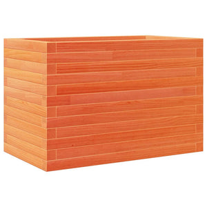 vidaXL Planter Waxed Brown 70x40x46 cm Solid Pine Wood