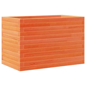 vidaXL Planter Waxed Brown 70x40x46 cm Solid Pine Wood