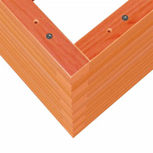 vidaXL Planter Waxed Brown 70x40x46 cm Solid Pine Wood
