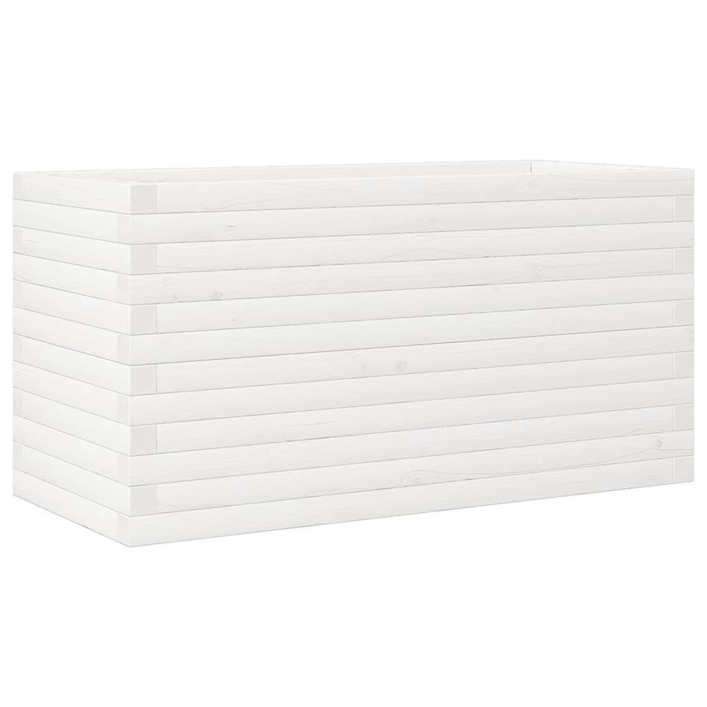 vidaXL Planter White 90x40x46 cm Solid Pine Wood