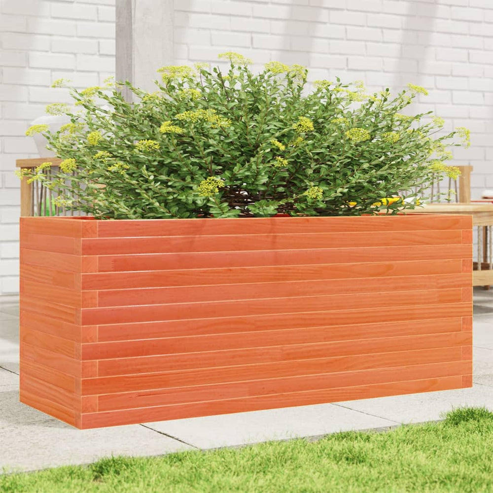 vidaXL Planter Wax Brown 110x40x46 cm Solid Pine Wood