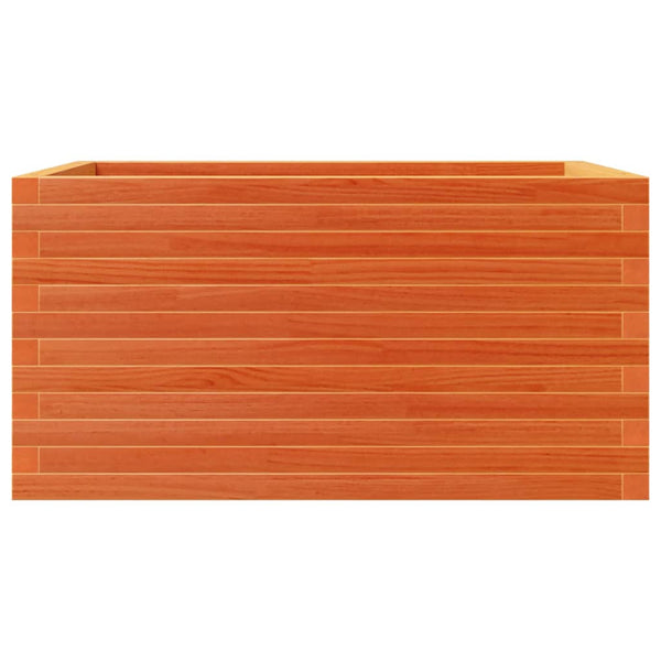 vidaXL Garden Planter Wax Brown 90x60x46 cm Solid Pine Wood