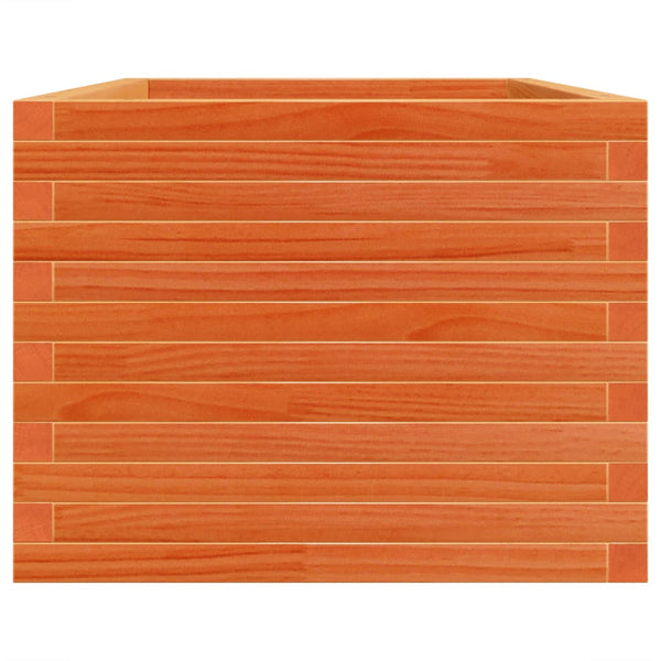 vidaXL Garden Planter Wax Brown 90x60x46 cm Solid Pine Wood