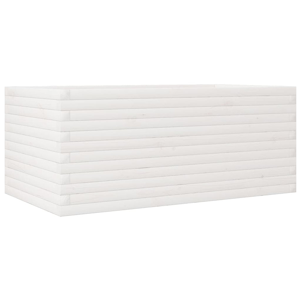 vidaXL Planter White 110x60x46 cm Solid Pine Wood