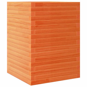 vidaXL Planter Wax Brown 50x50x68.5 cm Solid Pine Wood