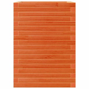 vidaXL Planter Wax Brown 50x50x68.5 cm Solid Pine Wood