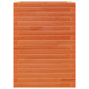 vidaXL Planter Wax Brown 50x50x68.5 cm Solid Pine Wood